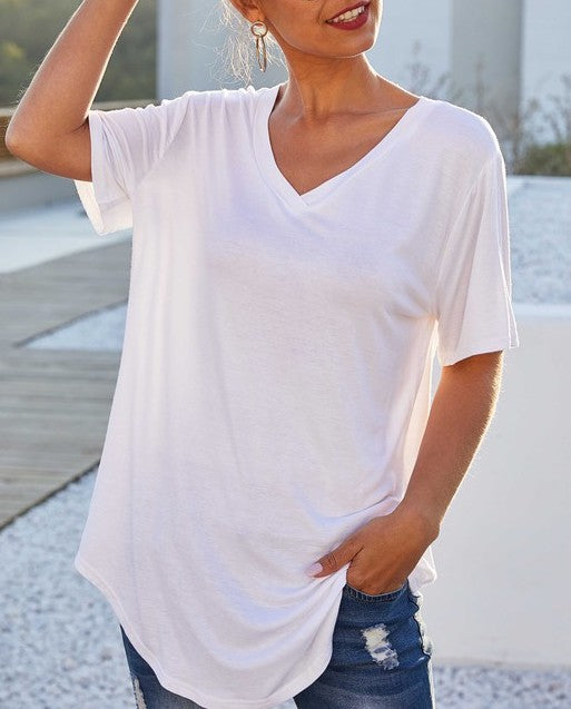 Relaxed V-Neck Tee