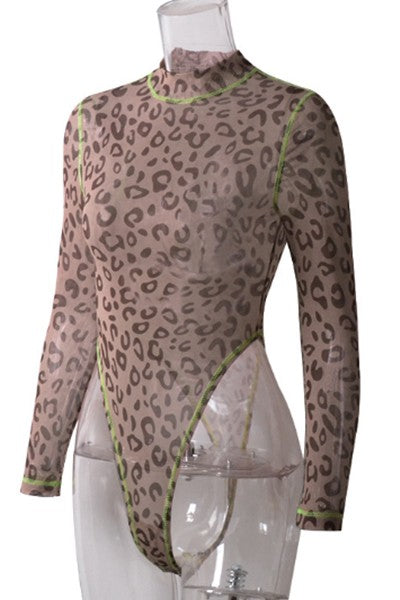 Leopard Print Bodysuit