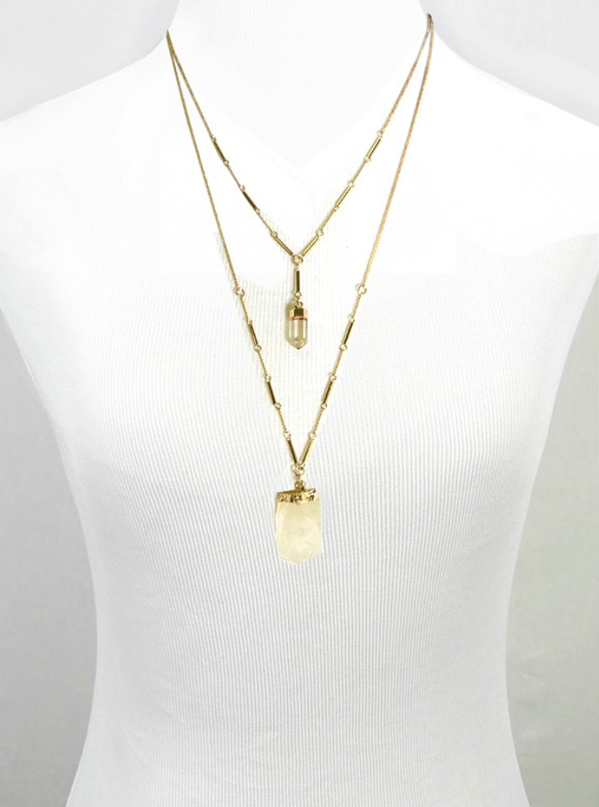 Crystal Pendant Link Chain
